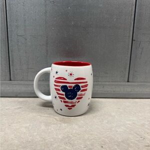 Disney White Mug with Red and Blue Mickey Heart
